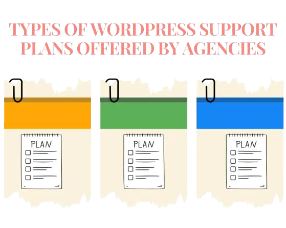 types of wordpress support plans offered by agencies